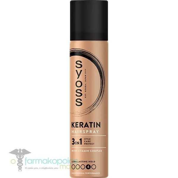 Syoss Keratin Λακ Μαλλιών για Δυνατό Κράτημα 4, 75ml