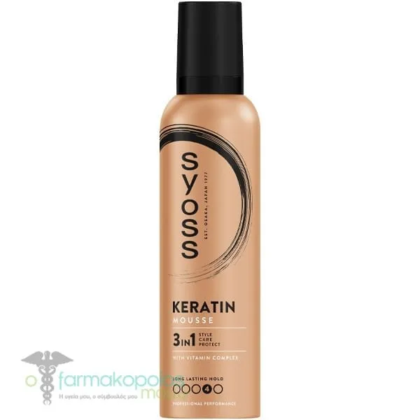 Syoss Keratin Mousse for Strong Hold, 250ml