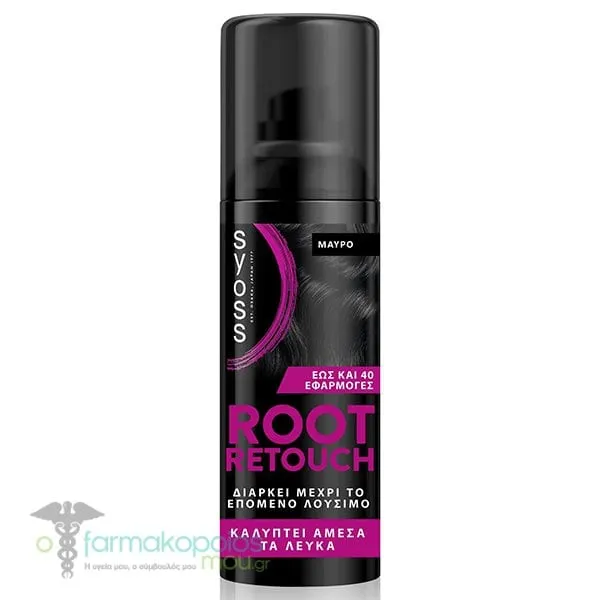 Syoss Root Retouch Color Σπρέι Προσωρινής Κάλυψης για την Ρίζα Μαύρο, 120ml