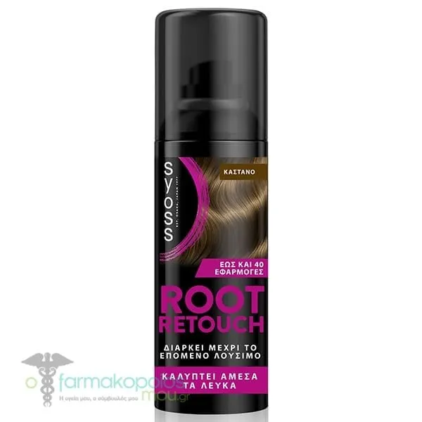 Syoss Root Retouch Color Σπρέι Προσωρινής Κάλυψης για την Ρίζα Καστανό, 120ml