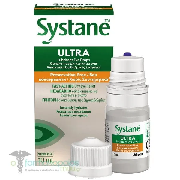 Systane Ultra Lubricating Eye Drops Without Preservatives, 10ml
