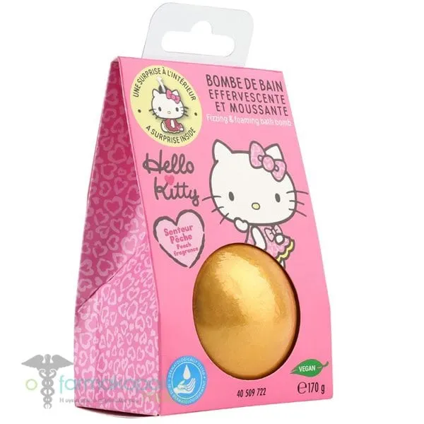 Take Care Hello Kitty Bath Bomb Αρωματική Μπάλα Μπάνιου Ροδάκινο, 1τεμ