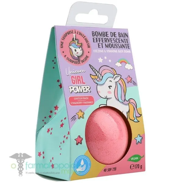 Take Care Unicorn Bath Bomb Αρωματική Μπάλα Μπάνιου Φράουλα, 1τεμ