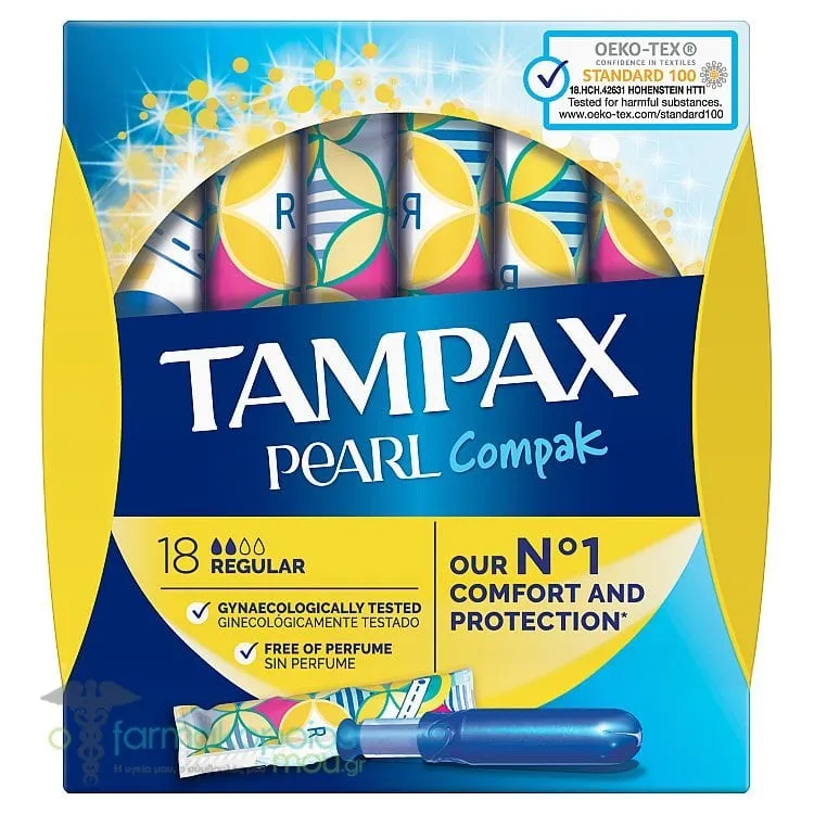 Tampax Pearl Regular Ταμπόν Υψηλής Απορροφητικότητας, 16 τεμάχια