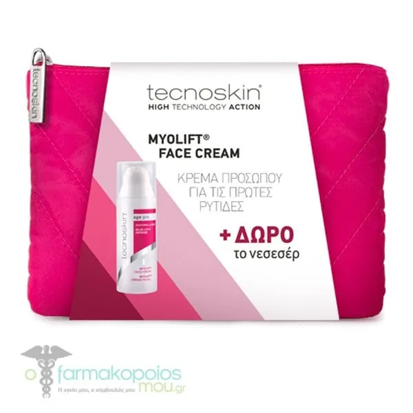 Tecnoskin Promo Myolift Face Cream, 50ml & Beauty Pouch, 1set