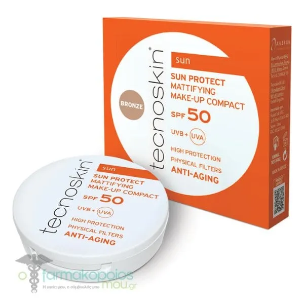 Tecnoskin Sun Protect Mattifying Make-Up Compact SPF50, 10g - Bronze