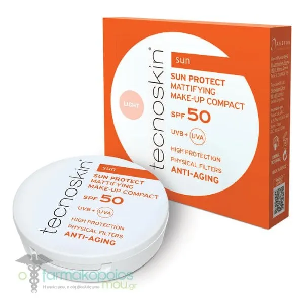 Tecnoskin Sun Protect Mattifying Make-Up Compact SPF50, 10g - LIGHT