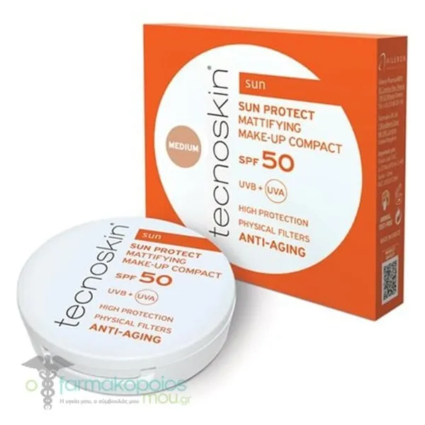 Tecnoskin Sun Protect Mattifying Make-Up Compact SPF50, 10g - MEDIUM