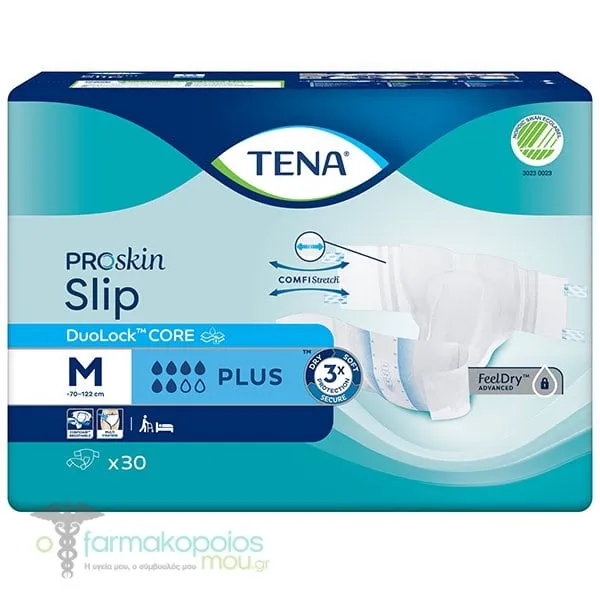 Tena Proskin Slip Πάνες Ενηλίκων Plus No M, 30τεμ