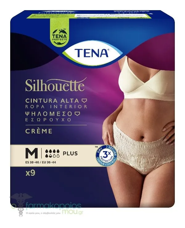 Tena Silhouette Pants Plus Creme Μedium, 9pcs