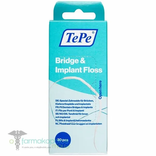 TePe Bridge & Implant Floss, 30pcs