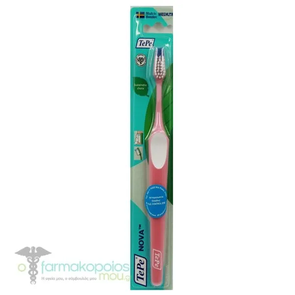 Tepe Nova Medium Toothbrush, 1pc - Ρόζ