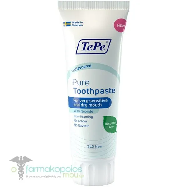 Tepe Pure™ Toothpaste Οδοντόκρεμα Χωρίς Γεύση, 15ml