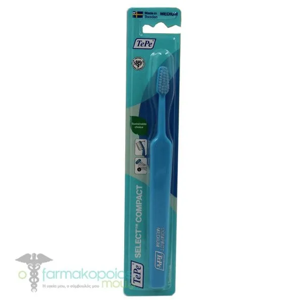 Tepe Toothbrush Select Compact Medium, 1τεμ - Γαλάζιο