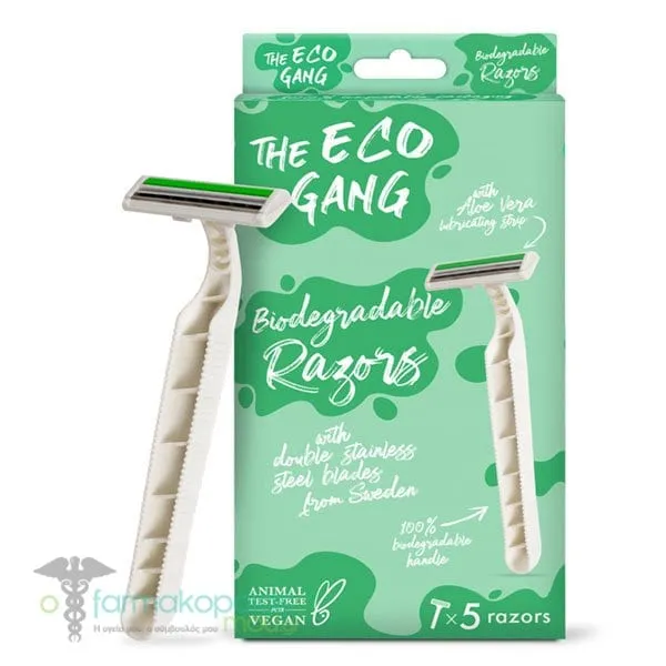 The Eco Gang Biodegradable Razors, 5pcs