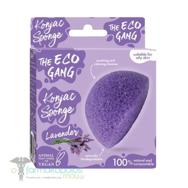 The Eco Gang Konjac Sponge Lavender, 1pc