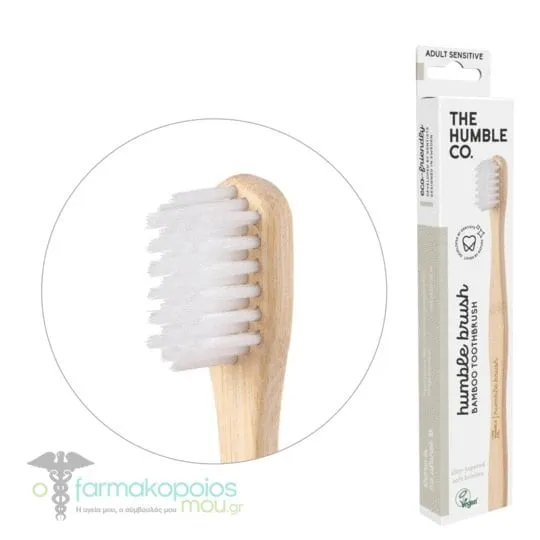The Humble Co. Humble Brush Bamboo Toothbrush Adult Sensitive, 1pc - Άσπρο