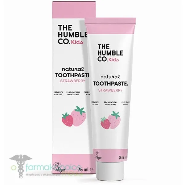 The Humble Co. Kids Natural Toothpaste Φυσική Παιδική Οδοντόκρεμα Φράουλα, 75ml