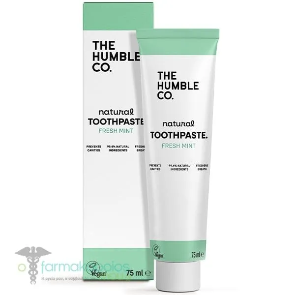 The Humble Co. Natural Toothpaste Φυσική Οδοντόκρεμα με Γεύση Μέντα, 75ml
