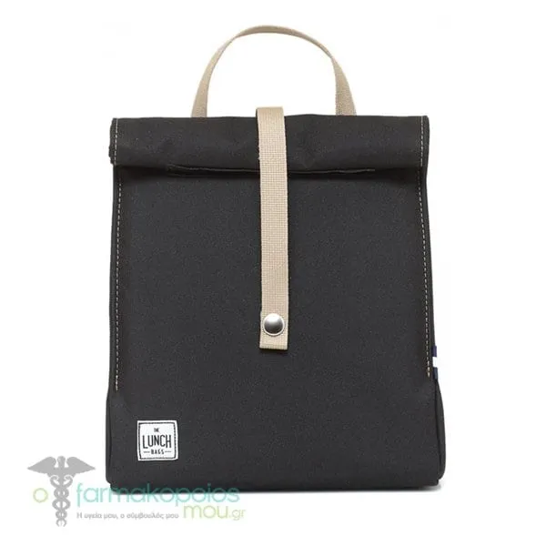The LunchBags Original Black with Brown Strap, 1pc