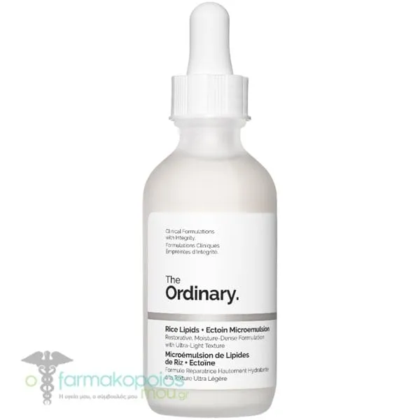 The Ordinary Rise Lipids &amp; Ectoin Microemulsion Κρέμα Προσώπου Ελαφριάς Υφής για Λάμψη &amp; Ενυδάτωση, 60ml