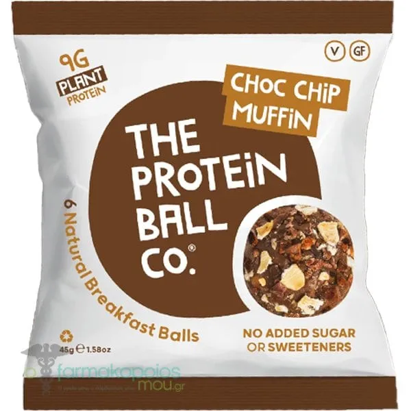 The Protein Ball Co. Choc Chip Muffin, 45gr