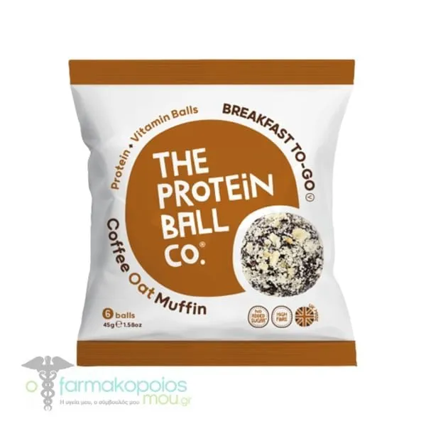 The Protein Ball Co. High Protein Coffee Oat Muffin, 6pcs