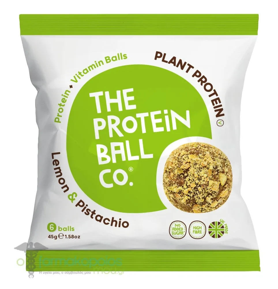 The Protein Ball Co. Plant Protein Lemon & Pistachio, 6 balls