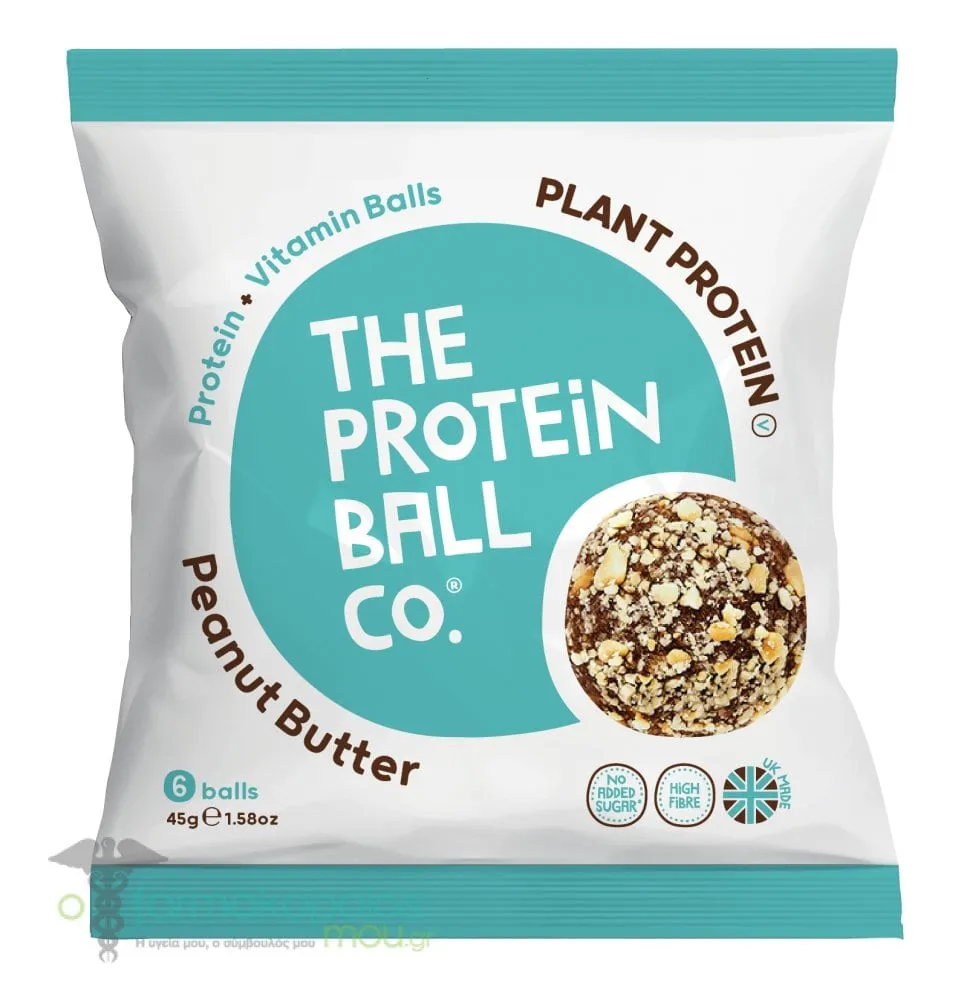 The Protein Ball Co. Plant Protein Peanut Butter Vegan Balls, 6pcs