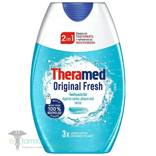 Theramed 2σε1 Original Fresh Οδοντόκρεμα σε Mορφή Gel, 75ml