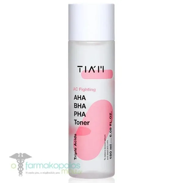 Tiam AC Fighting AHA-BHA-PHA Toner Προσώπου για Απολέπιση &amp; Ματ Επιδερμίδα, 180ml
