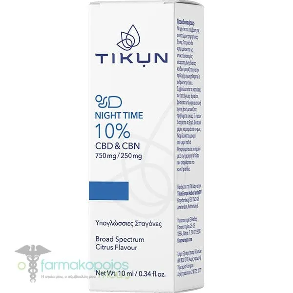 Tikun Night Time 10% CBD & CBN Sublingual Cannabis Oil Drops, 10ml