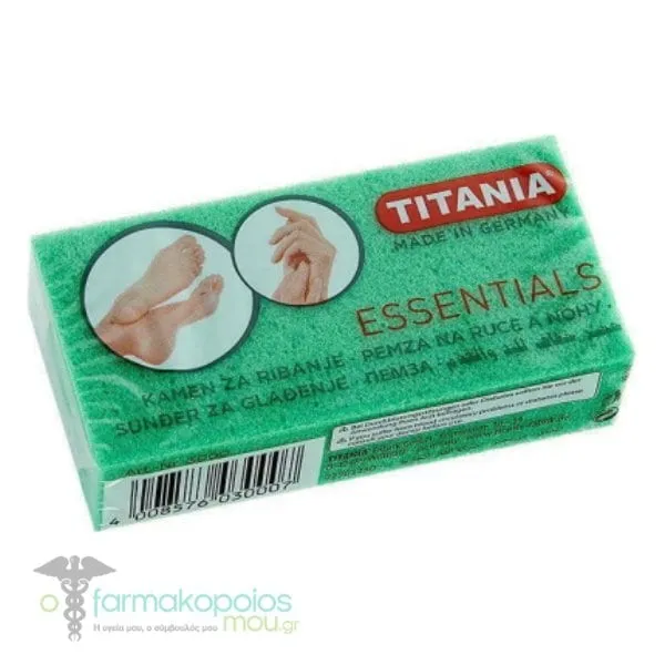 Titania Essentials Pumice Sponge, 1pc - Πρασινο
