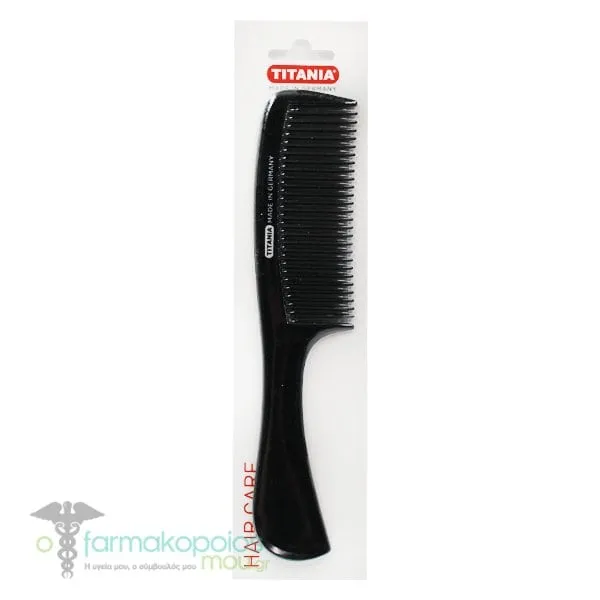 Titania Comb with Handle (Ref:1807), 1pc - 002 Μαύρο
