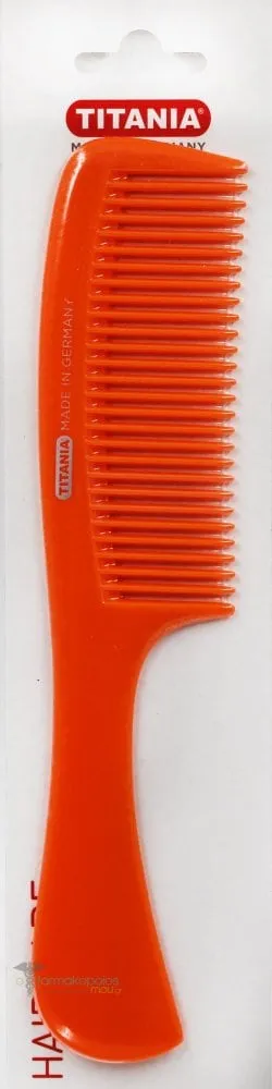 Titania Comb with Handle (Ref:1807), 1pc - Πορτοκάλι