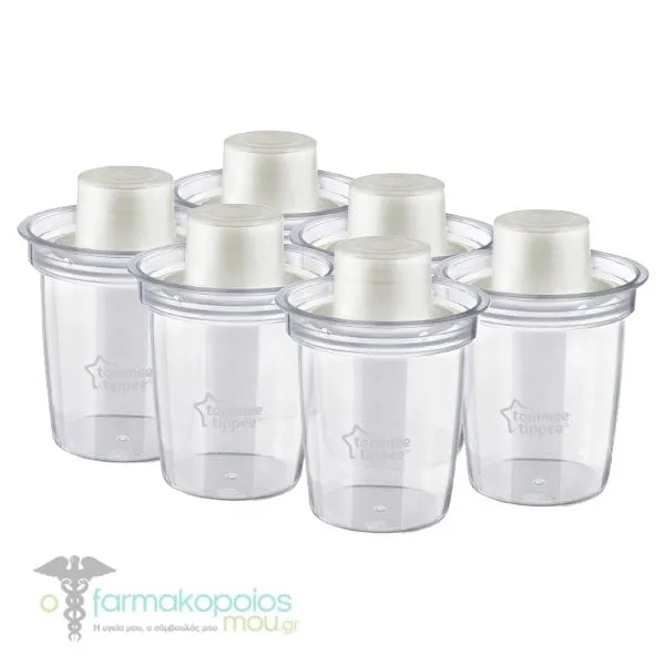 Tomme Tippee Closer To Nature, 6 Milk Powder Dispensers, BPA Free