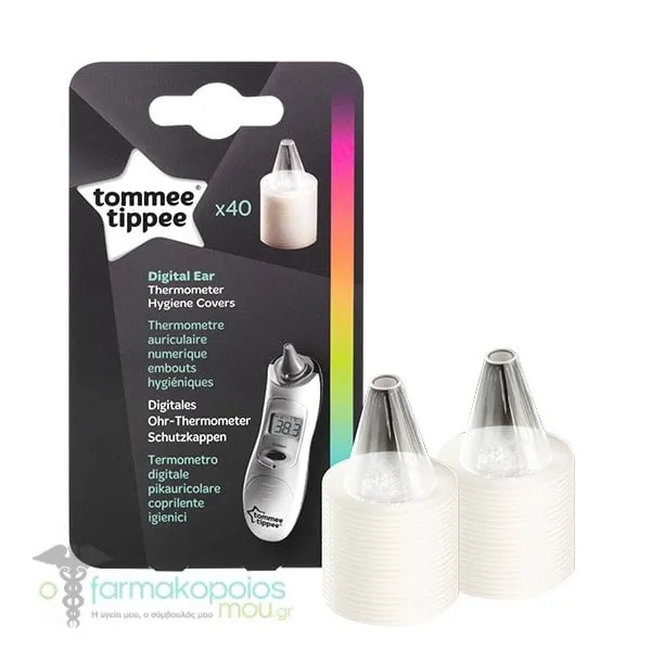 Tommee Tippee Closer to Nature Digital Ear Thermometer Refills, 40pcs