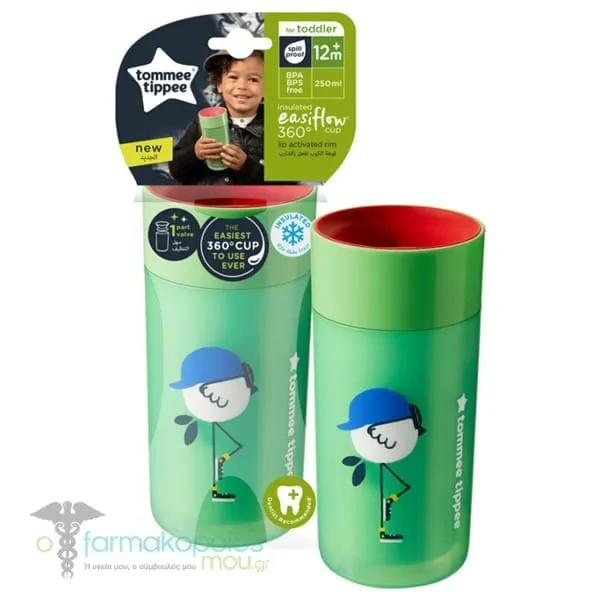 Tommee Tippee Educational Isothermal Cup 360° 12m+, 250ml - Λαχάνι