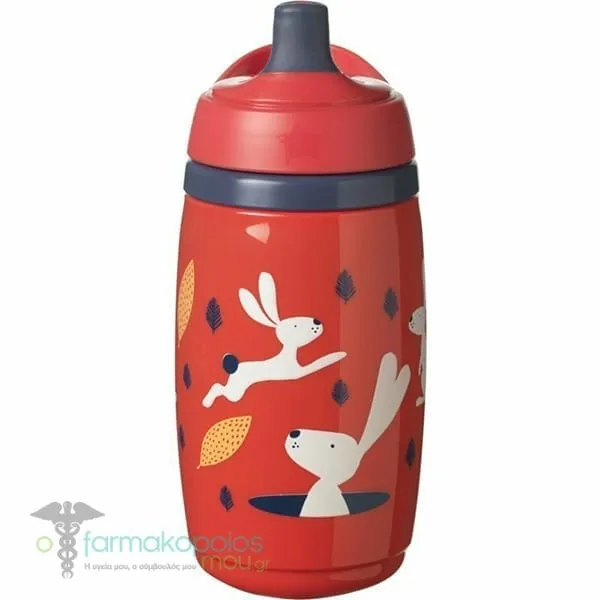 Tommee Tippee SuperStar Insulated Sportee Bottle Ισοθερμικό Αθλητικό Μπουκάλι Νερού 12m+, 266ml - RED