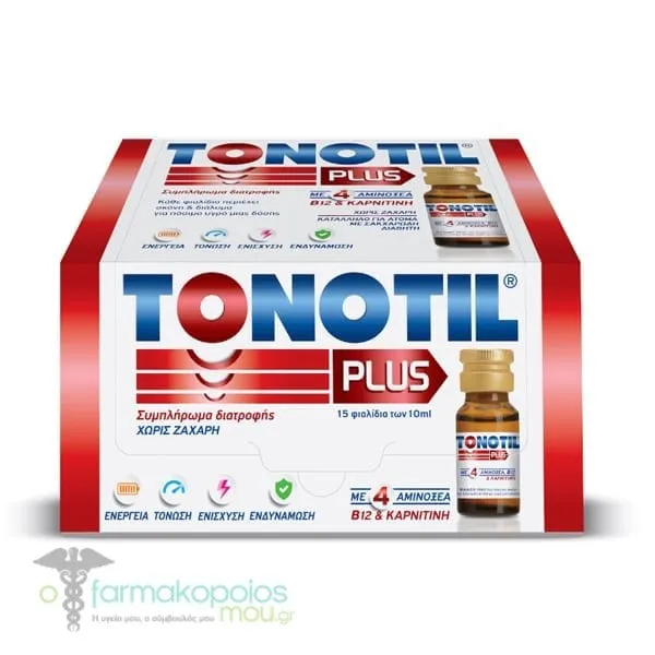 Tonotil Plus Συμπλήρωμα Διατροφής, 15φιαλίδια