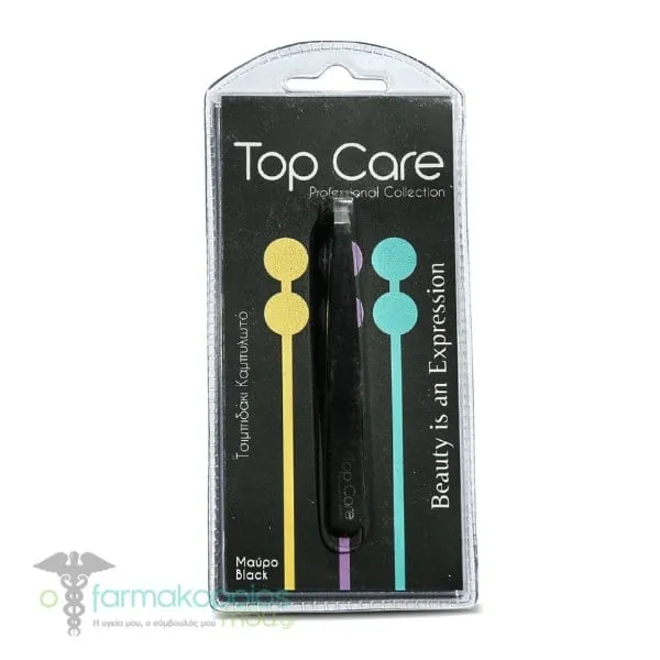 Top Care Curved Eyebrow Tweezers, 1 pc - 002 Μαύρο