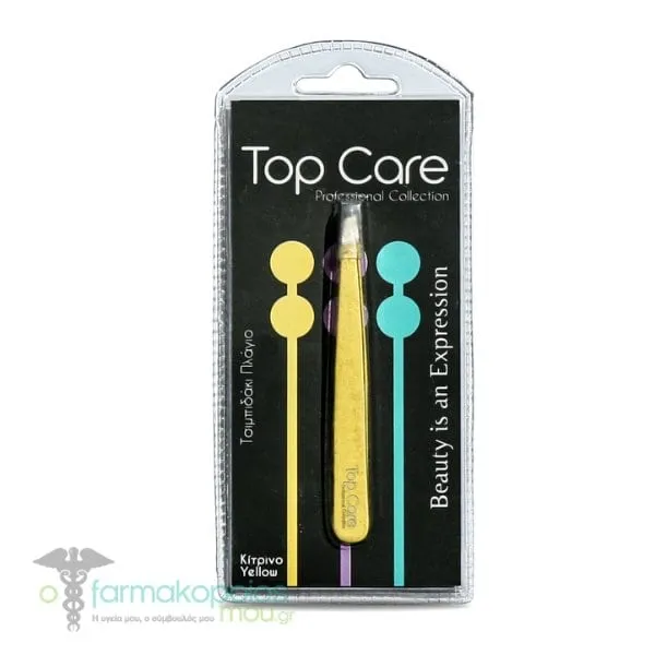 Top Care Tweezers Side Black, 1 pc - Κίτρινο