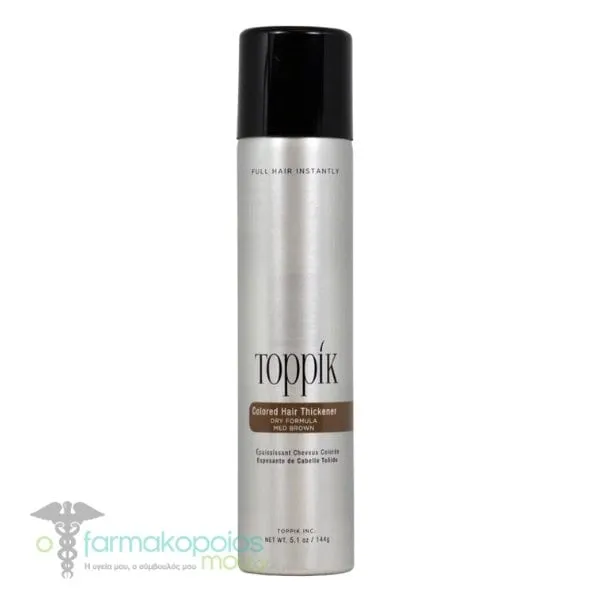 Toppik Colored Hair Thickener, 180ml - Medium Brown