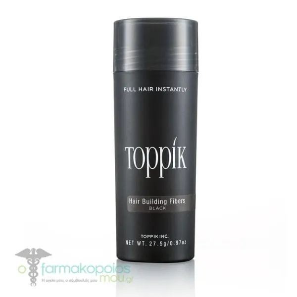 Toppik Hair Building Fibers Ίνες Κάλυψης Αραίωσης Μαλλιών με Κερατίνη, 27,5g - BLACK