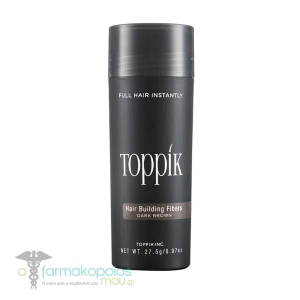 Toppik Hair Building Fibers Ίνες Κάλυψης Αραίωσης Μαλλιών με Κερατίνη, 27,5g - Dark Brown