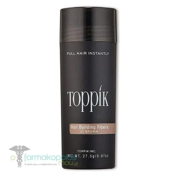 Toppik Hair Building Fibers Ίνες Κάλυψης Αραίωσης Μαλλιών με Κερατίνη, 27,5g - LIGHT BROWN
