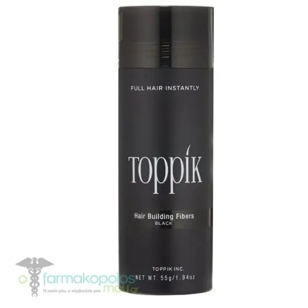 Toppik Hair Building Fibers Ίνες Κάλυψης Αραίωσης Μαλλιών με Κερατίνη, 55g - BLACK
