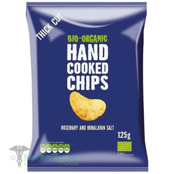 Trafo Bio Organic Handcooked Chips Rosemary & Himalayan Salt, 125g