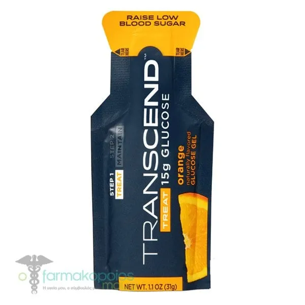 Transcend 15g Glucose Gel Orange, 1pc