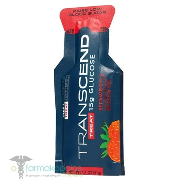 Transcend 15g Glucose Gel Strawberry, 1pc